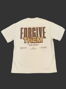 Beige t-shirt with brown text on a gray background